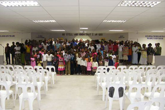The local church in Monzi plus some of our outside groups